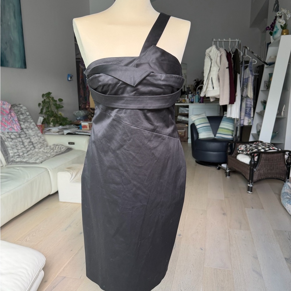 Versace Black One-Shoulder Dress